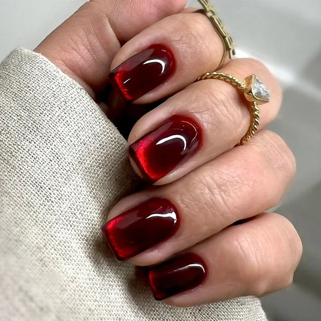 Luxora™ Press-On – Crimson Glass
