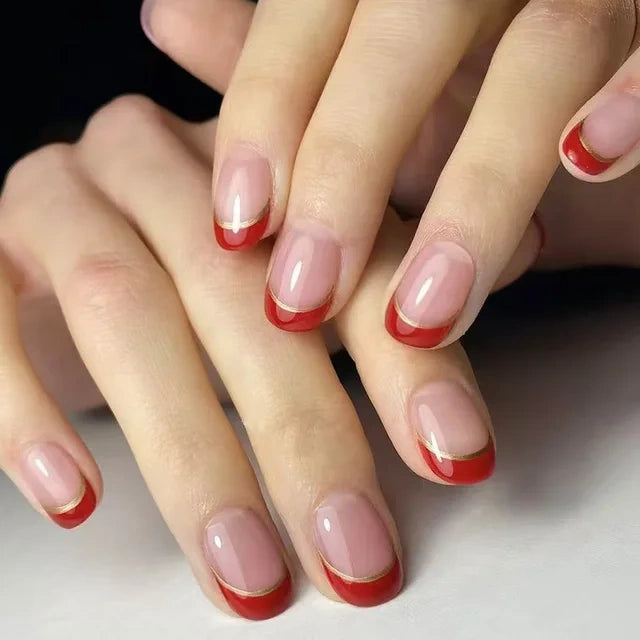 Luxora™ Press-On – Crimson Tips