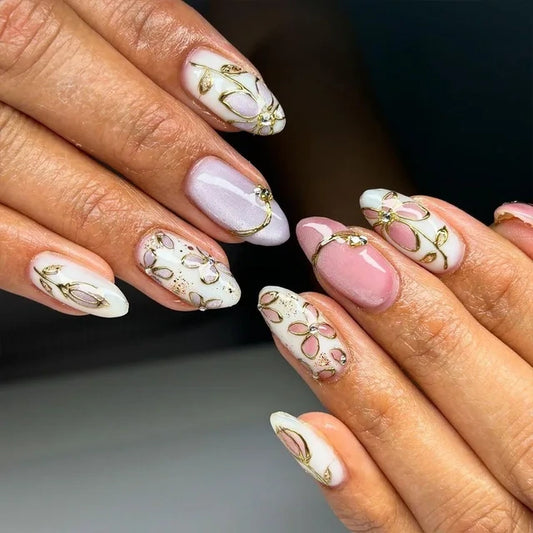 Luxora™ Press-On – Pearl Garden