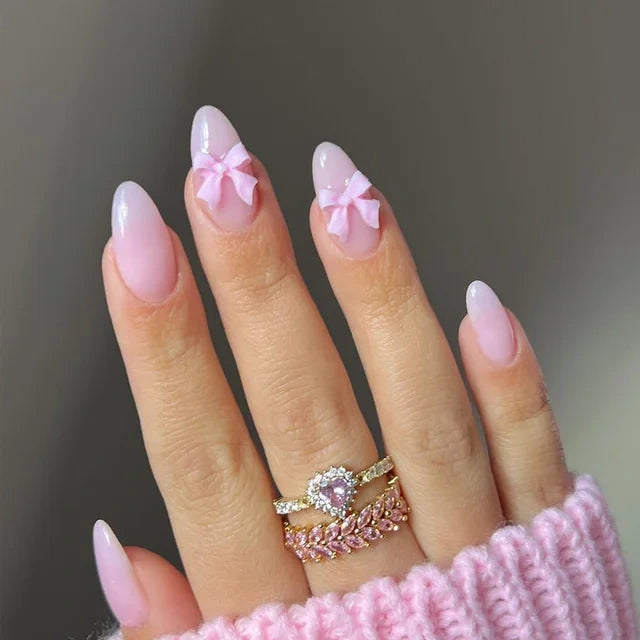 Luxora™ Press-On – Pink Petals
