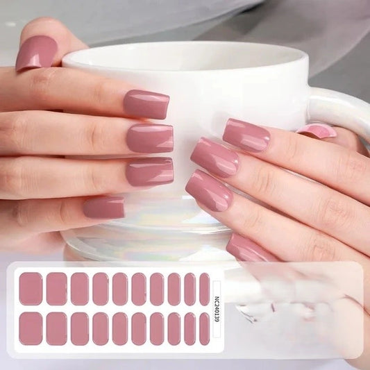 Luxora™ UV Gel Nail Strips – Dusty Rose Nude